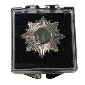 Girl Scouts Silver Award Sunburst Trefoil Pin 9-217 Vintage Scout Memorabilia